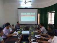 Ảnh. Họp bàn giao tài liệu Tài ngyên nước của Trung tâm quy hoạch và điều tra                                     tài nguyên nước quốc gia cho Sở Tài nguyên và Môi trường-P/H