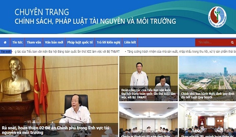 Ra mắt Chuyên trang chính sách, pháp luật tài nguyên và môi trường từ ngày 01/5/2019