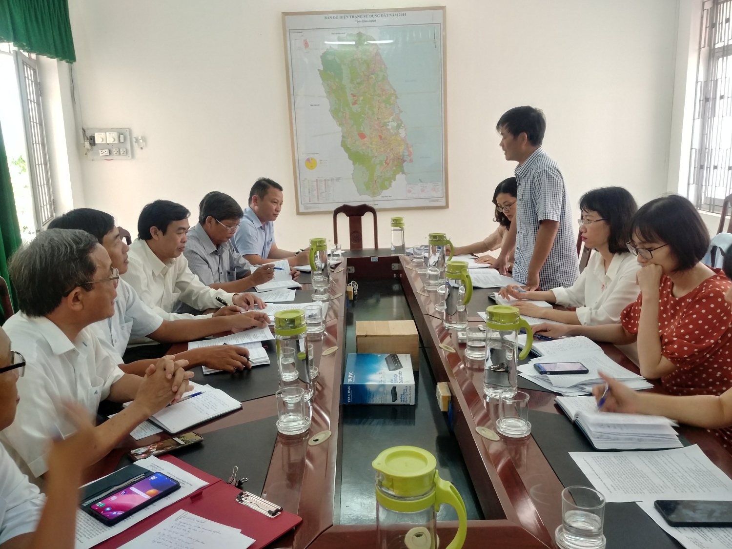 Ảnh: Họp về công tác bảo vệ môi trường trên địa bàn huyện Phù Cát